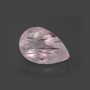 5.25캐럿 천연 레드 스트로베리 쿼츠, 투명한, 15×10 mm, 투명/반투명