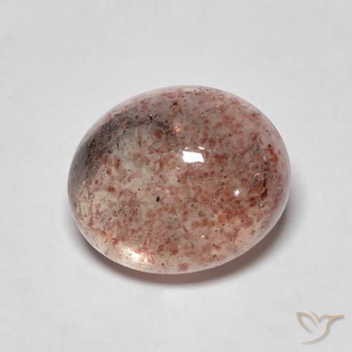 4.37ct 자연스러운 라이트 핑크 딸기 석영, 타원형, 투명한