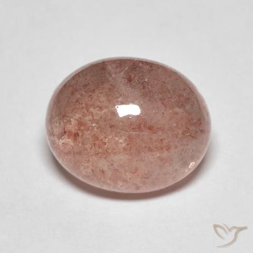 4.84ct 자연스러운 자몽 핑크 딸기 석영, 타원형, 투명한