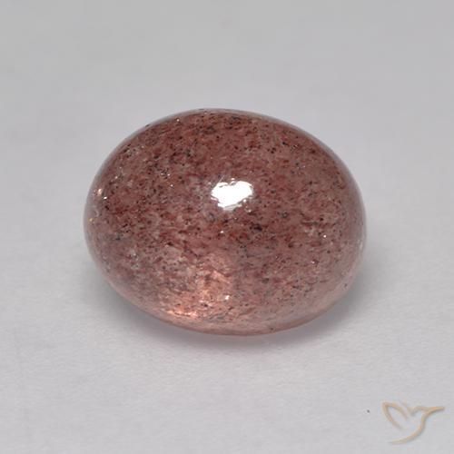 3.19ct 자연스러운 로즈 핑크 딸기 석영, 타원형, 투명한