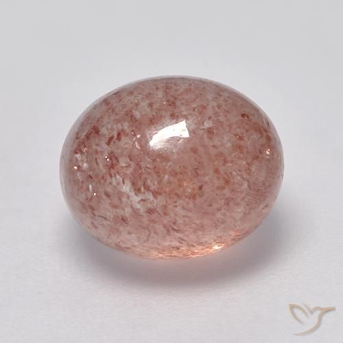 4.71ct 자연스러운 자몽 핑크 딸기 석영, 타원형, 투명한