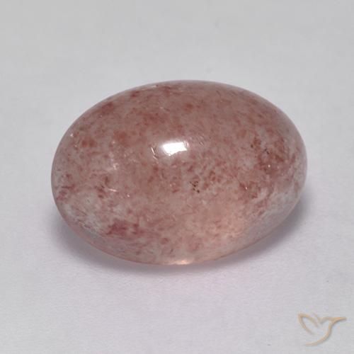 4.54ct 자연스러운 어시 핑크 딸기 석영, 타원형, 투명한