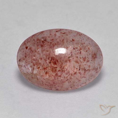 4.55ct 자연스러운 로즈 핑크 딸기 석영, 타원형, 투명한