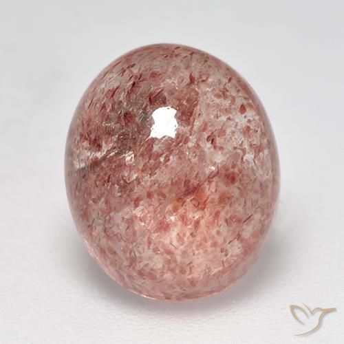 3.85ct 자연스러운 로즈 핑크 딸기 석영, 타원형, 투명한