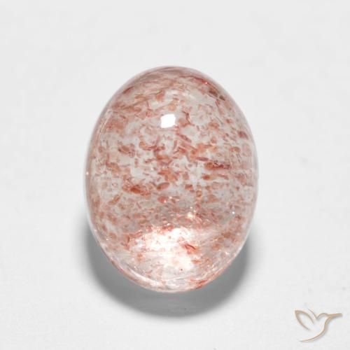 1.88ct 자연스러운 라이트 핑크 딸기 석영, 타원형, 투명한