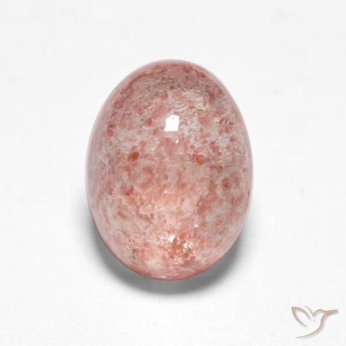 1.53ct 자연스러운 라이트 핑크 딸기 석영, 타원형, 투명한