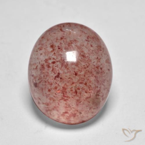 6.93ct 자연스러운 딥 로즈 핑크 딸기 석영, 타원형, 투명한