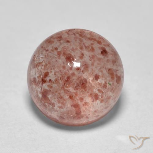 1.80ct 자연스러운 미디엄 라이트 핑크 딸기 석영, 둥근, 투명한