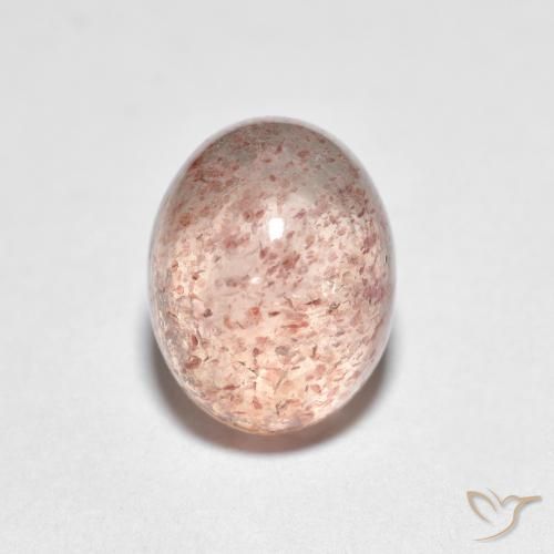2.66ct 자연스러운 라이트 핑크 딸기 석영, 타원형, 투명한