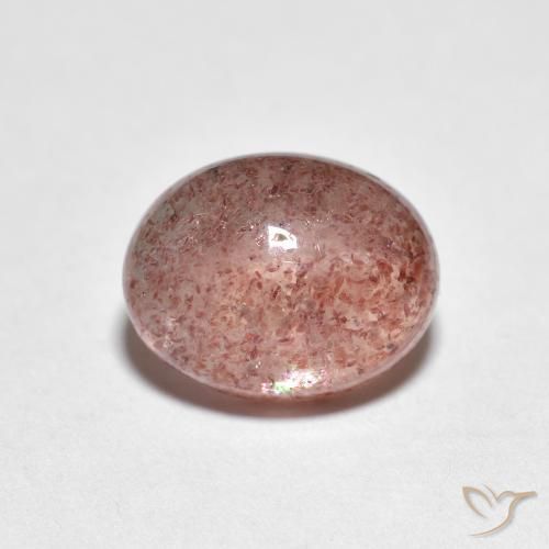 2.47ct 자연스러운 라이트 핑크 딸기 석영, 타원형, 투명한