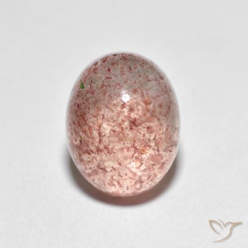 2.73ct 자연스러운 라이트 핑크 딸기 석영, 타원형, 투명한