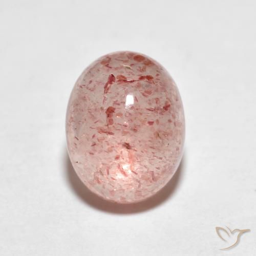 2.81ct 자연스러운 어시 핑크 딸기 석영, 타원형, 투명한