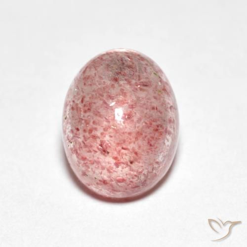 2.35ct 자연스러운 라이트 로즈 핑크 딸기 석영, 타원형, 투명한