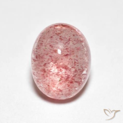 2.74ct 자연스러운 라이트 로즈 핑크 딸기 석영, 타원형, 투명한