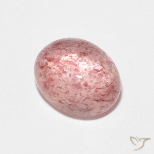 2.60ct 자연스러운 어시 핑크 딸기 석영, 타원형, 투명한