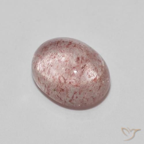 2.39ct 자연스러운 로즈 핑크 딸기 석영, 타원형, 투명한