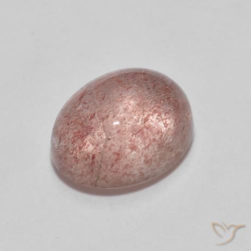 2.55ct 자연스러운 로즈 핑크 딸기 석영, 타원형, 투명한