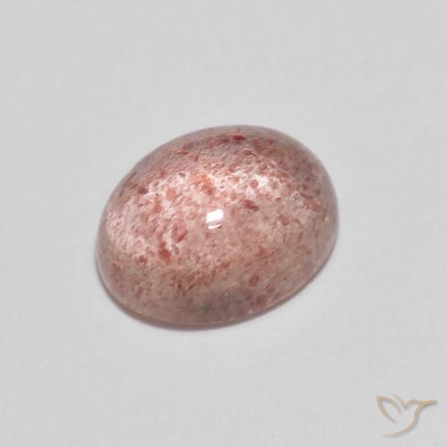 2.17ct 자연스러운 미디엄 핑크 딸기 석영, 타원형, 투명한