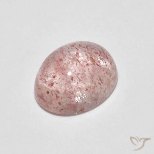 2.34ct 자연스러운 라이트 핑크 딸기 석영, 타원형, 투명한