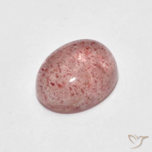 2.47ct 자연스러운 라이트 핑크 딸기 석영, 타원형, 투명한