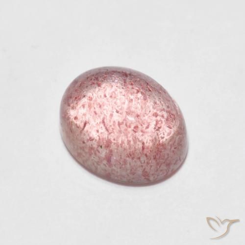 2.45ct 자연스러운 라이트 핑크 딸기 석영, 타원형, 투명한