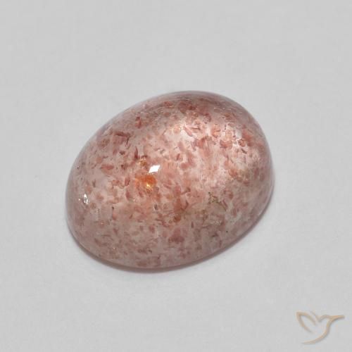 2.37ct 자연스러운 미디엄 핑크 딸기 석영, 타원형, 투명한