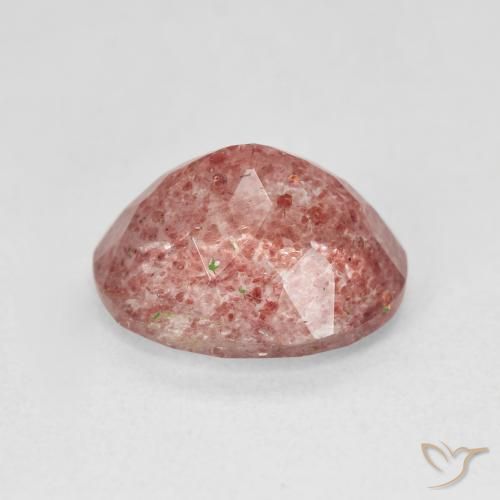 4.75캐럿 천연 Medium Light-Pink 딸기 석영, 타원형, 투명한