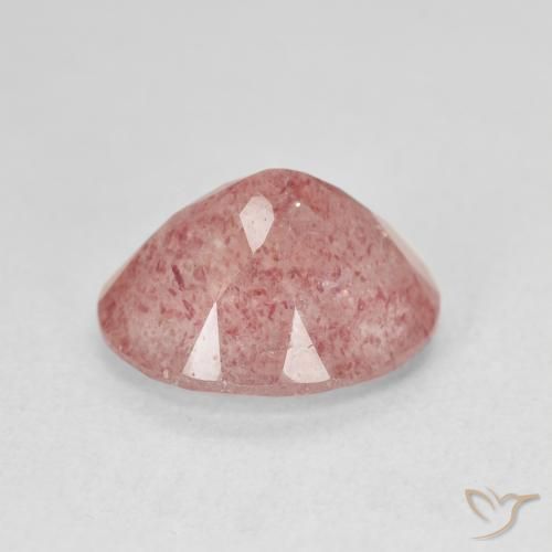4.46캐럿 천연 Medium Light-Pink 딸기 석영, 타원형, 투명한