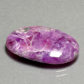 11.75캐럿 천연 멀티컬러 수길라이트, 타원형 컷, 22.9×13.5 mm, 불투명체