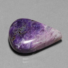 18.38캐럿 천연 멀티컬러 수길라이트, 배 모양, 22.9×17 mm, 불투명체