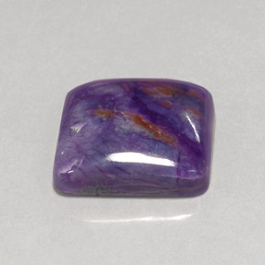 15.15캐럿 천연 바이올렛 수길라이트, 쿠션 컷, 16.3×16.5 mm, 불투명체