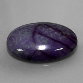 22.11캐럿 천연 멀티컬러 수길라이트, 타원형 컷, 25.4×18 mm, 불투명체