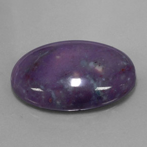 22.62캐럿 천연 멀티컬러 수길라이트, 타원형 컷, 25.4×18 mm, 불투명체