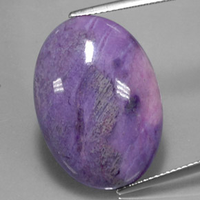 20.56캐럿 천연 멀티컬러 수길라이트, 타원형 컷, 25.3×18 mm, 불투명체