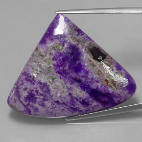 40.80캐럿 천연 멀티컬러 수길라이트, 멋진 모양, 38.5×31.4 mm, 불투명체