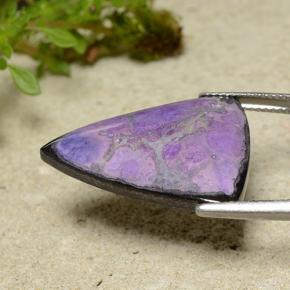 14.82캐럿 천연 미디엄 바이올렛 수질라이트, 일조, 불투명체