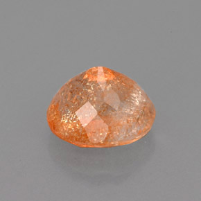 1.86캐럿 천연 오렌지 선스톤, 투명한, 8.2×7 mm, 투명/반투명