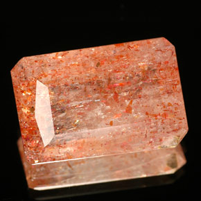 7.73캐럿 천연 오렌지 선스톤, 투명한, 16.2×10.8 mm, 투명/반투명