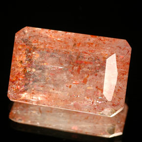7.73캐럿 천연 오렌지 선스톤, 투명한, 16.2×10.8 mm, 투명/반투명