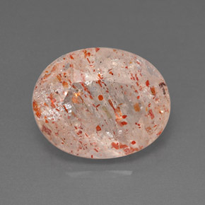 3.87캐럿 천연 오렌지 선스톤, 투명한, 11.7×9.5 mm, 투명/반투명