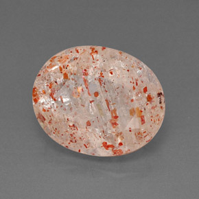 3.87캐럿 천연 오렌지 선스톤, 투명한, 11.7×9.5 mm, 투명/반투명