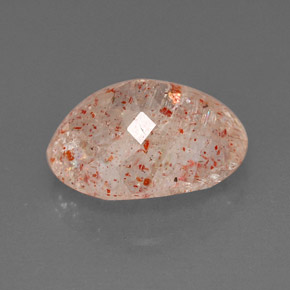 3.87캐럿 천연 오렌지 선스톤, 투명한, 11.7×9.5 mm, 투명/반투명
