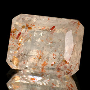 2.89캐럿 천연 오렌지 선스톤, 투명한, 9.9×7.5 mm, 투명/반투명