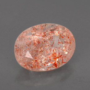 2.26캐럿 천연 오렌지 선스톤, 투명한, 10×7.5 mm, 투명/반투명