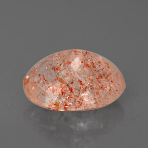 2.26캐럿 천연 오렌지 선스톤, 투명한, 10×7.5 mm, 투명/반투명