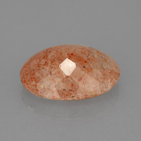 4.70캐럿 천연 오렌지 선스톤, 투명한, 13.3×10.4 mm, 투명/반투명