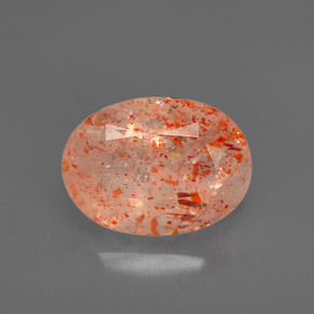 2.63캐럿 천연 오렌지 선스톤, 투명한, 11×8 mm, 투명/반투명