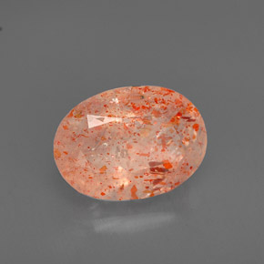 2.63캐럿 천연 오렌지 선스톤, 투명한, 11×8 mm, 투명/반투명