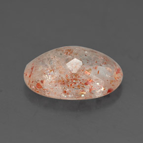 2.27캐럿 천연 오렌지 선스톤, 투명한, 10.9×8.2 mm, 투명/반투명
