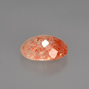 1.75캐럿 천연 오렌지 선스톤, 투명한, 9.6×6.9 mm, 투명/반투명